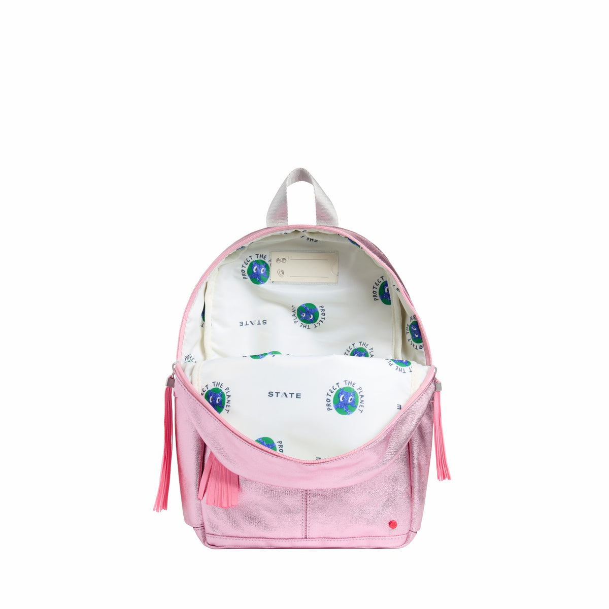 Kane Mini Backpack Metallic Pink/Silver | State Bags Recommended