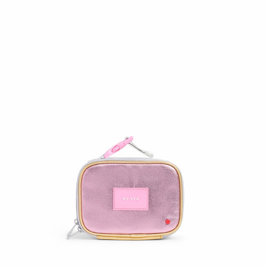 Mini Rodgers Snack Pack Metallic Pink/Silver | State Bags Smart Buy