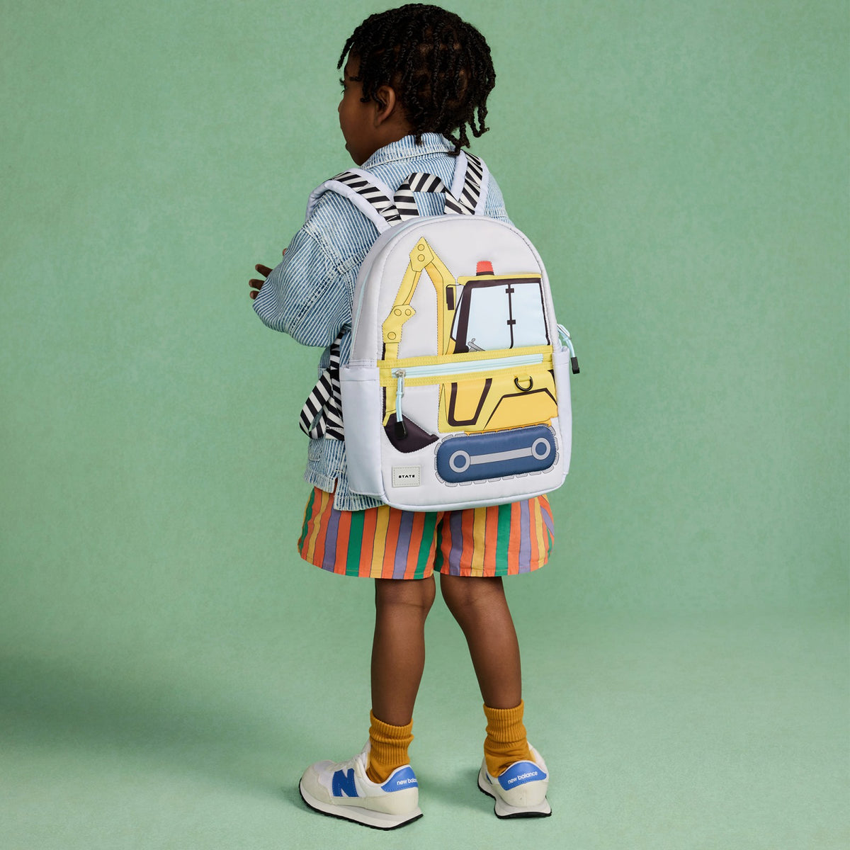 Kane Kids Mini Backpack Nylon Puffer Construction Truck | State Bags Hot Sale