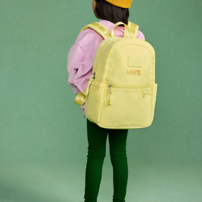 Kane Kids Mini Backpack Recycled Polycanvas Solid Butter Yellow | State Bags Exclusive