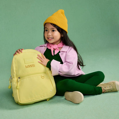 Kane Kids Mini Backpack Recycled Polycanvas Solid Butter Yellow | State Bags Exclusive
