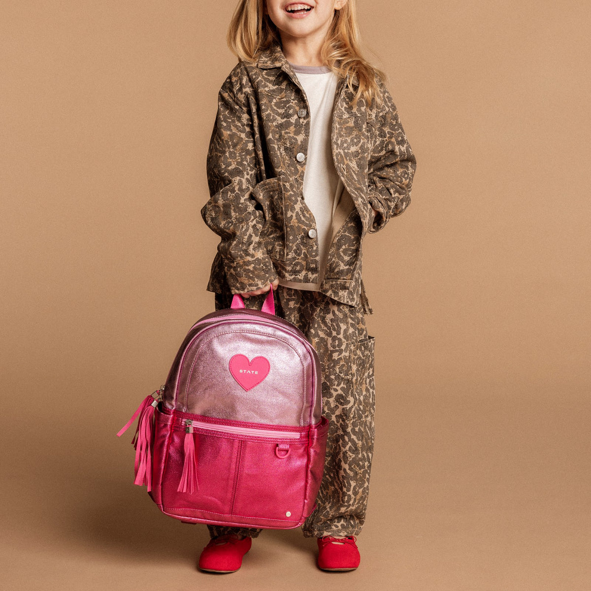 Kane Mini Backpack Metallic Pink/Hot Pink Colorblock | State Bags Customer Favorite
