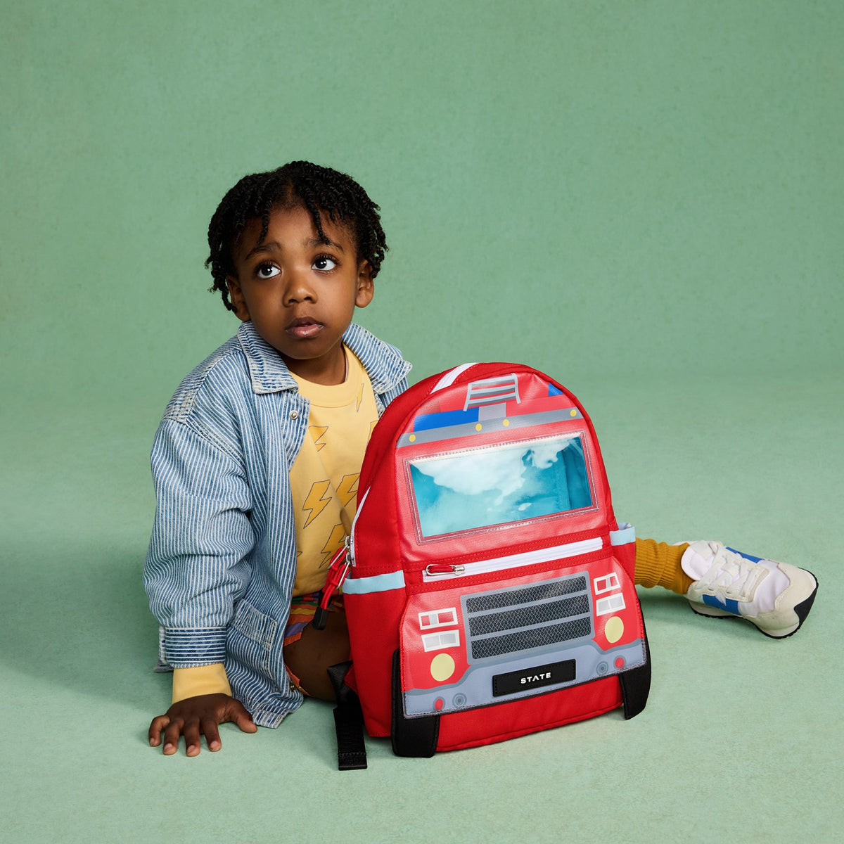 Kane Kids Mini Backpack Recycled Polycanvas Firetruck | State Bags Popular