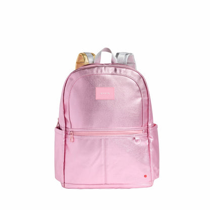 Kane Kids Large Backpack Metallic Pink/Silver | State Bags Great Value