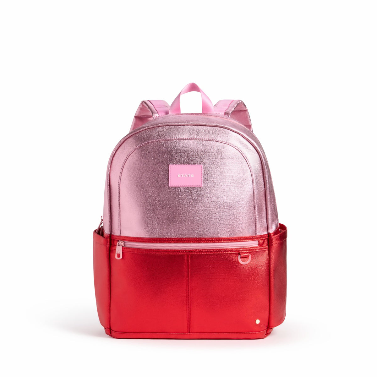 Kane Kids Large Backpack Metallic Pink/Red Colorblock | State Bags Recommended