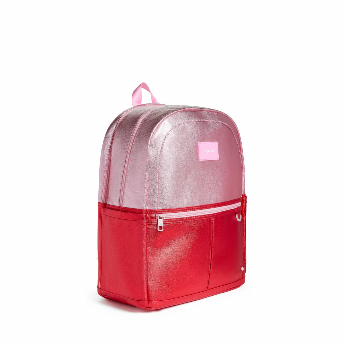 Kane Kids Large Backpack Metallic Pink/Red Colorblock | State Bags Recommended