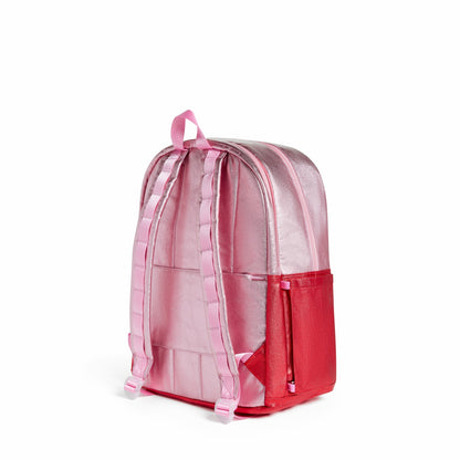 Kane Kids Large Backpack Metallic Pink/Red Colorblock | State Bags Recommended
