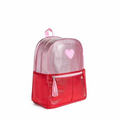 Kane Kids Double Pocket Backpack Metallic Pink/Red Colorblock | State Bags Customer Favorite