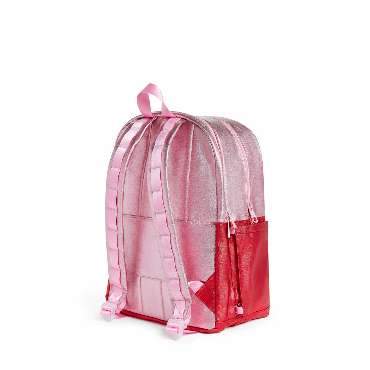 Kane Kids Double Pocket Backpack Metallic Pink/Red Colorblock | State Bags Customer Favorite