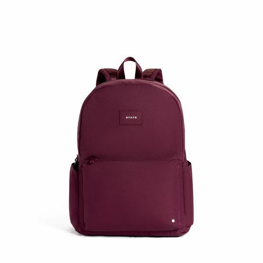 Reed Backpack Recycled Polycanvas Burgundy | State Bags Great Value