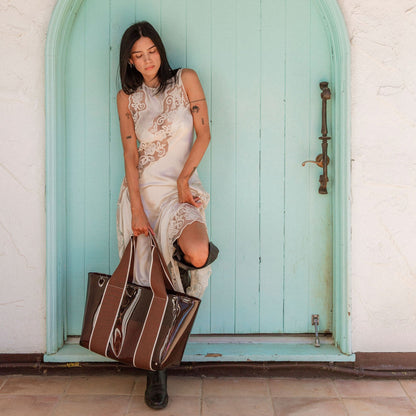 Wellington Cabana Tote TPU Brown | State Bags Classic