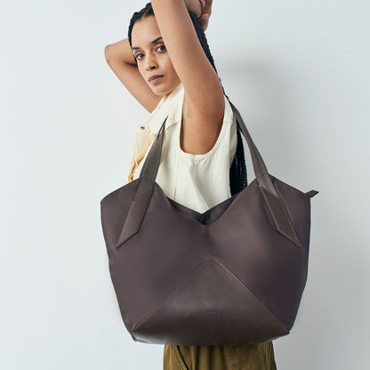 Beverly Tote Recycled Nylon Brown | State Bags Best Price