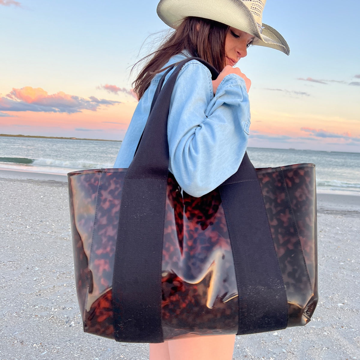 Wellington Cabana Tote TPU Tortoise | State Bags Special Offer