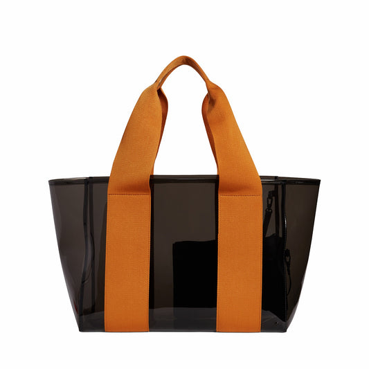Wellington Cabana Tote TPU Black/Caramel | State Bags Great Value