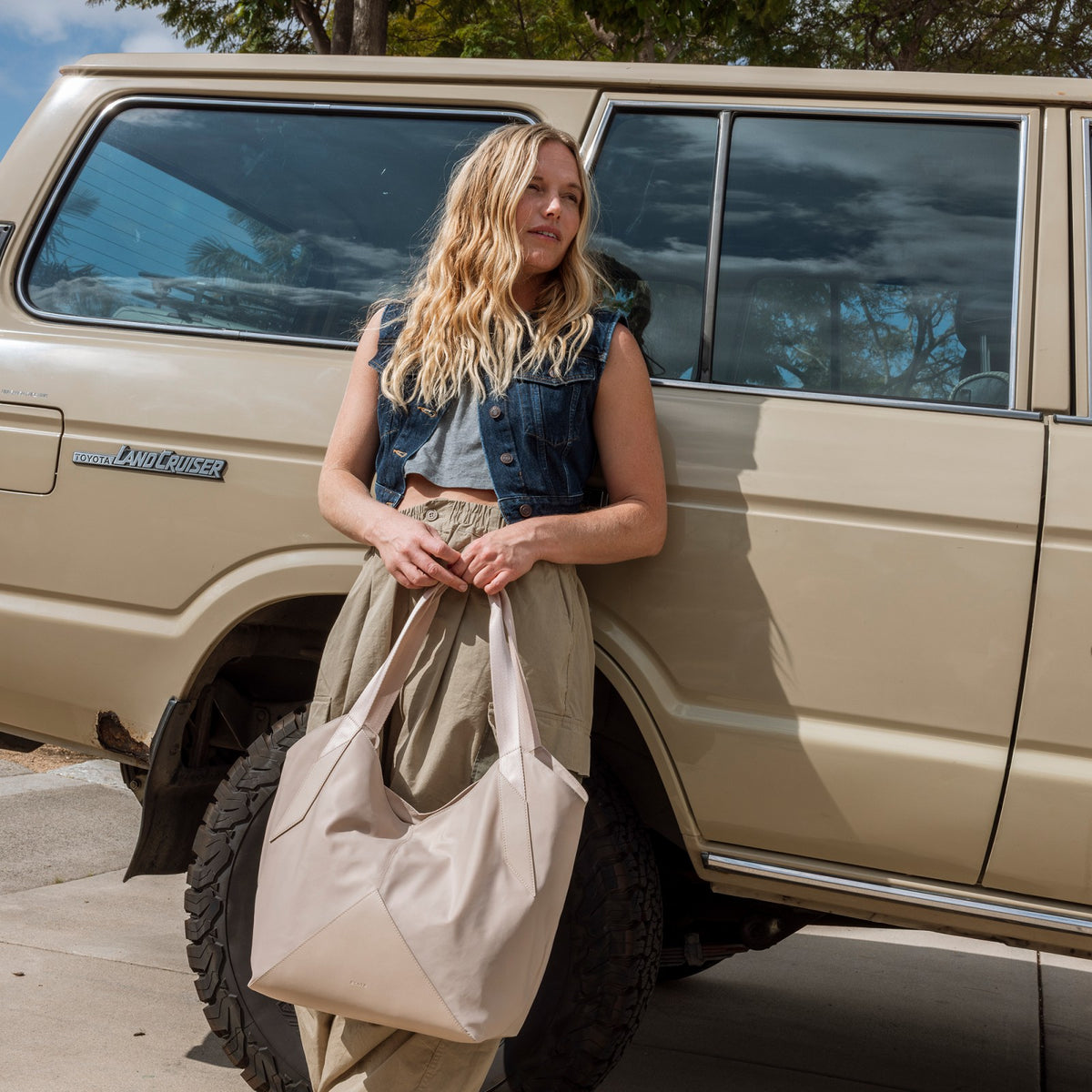 Beverly Tote Recycled Nylon Sand | State Bags Value