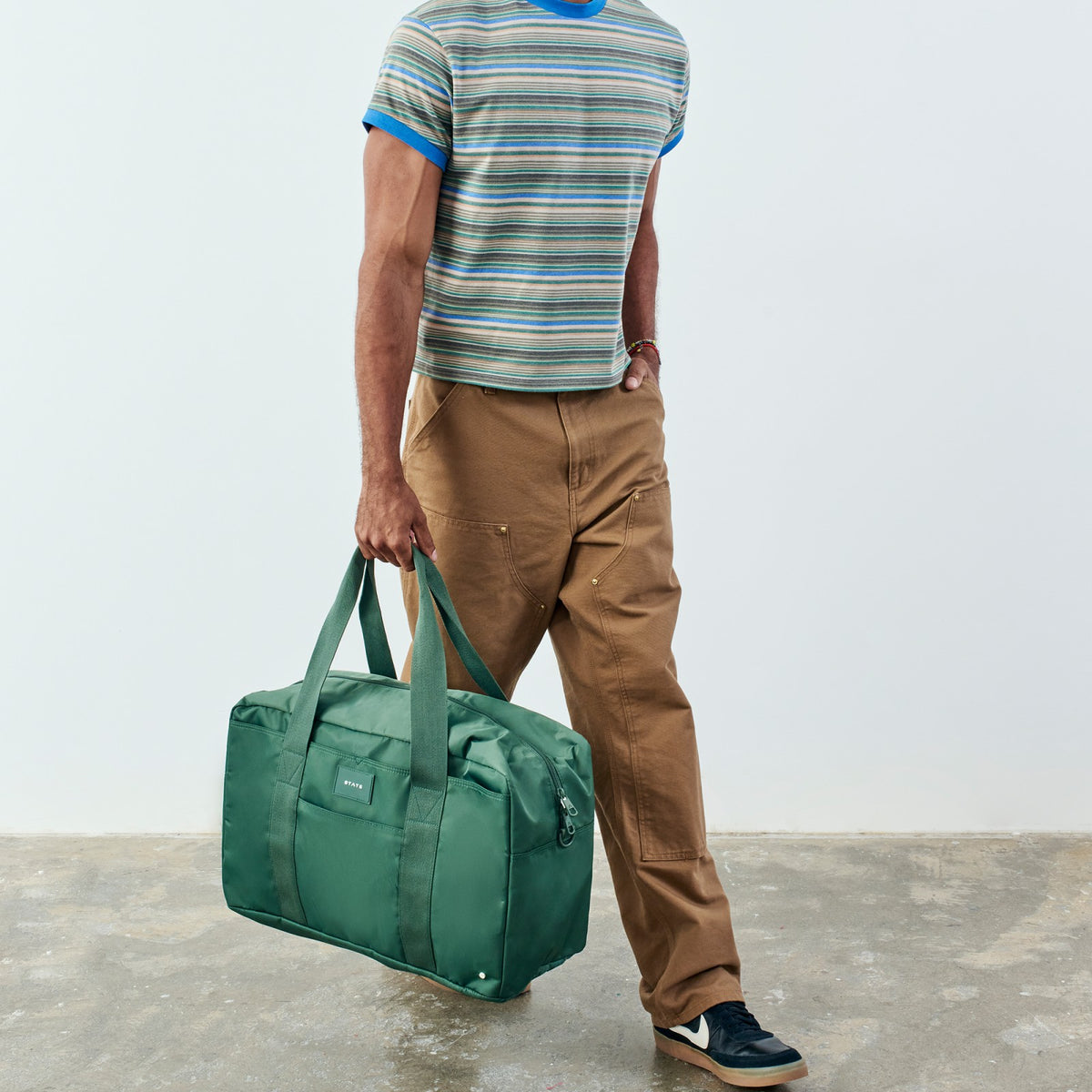 Wellington Weekender Medium Nylon Olive | State Bags Trending