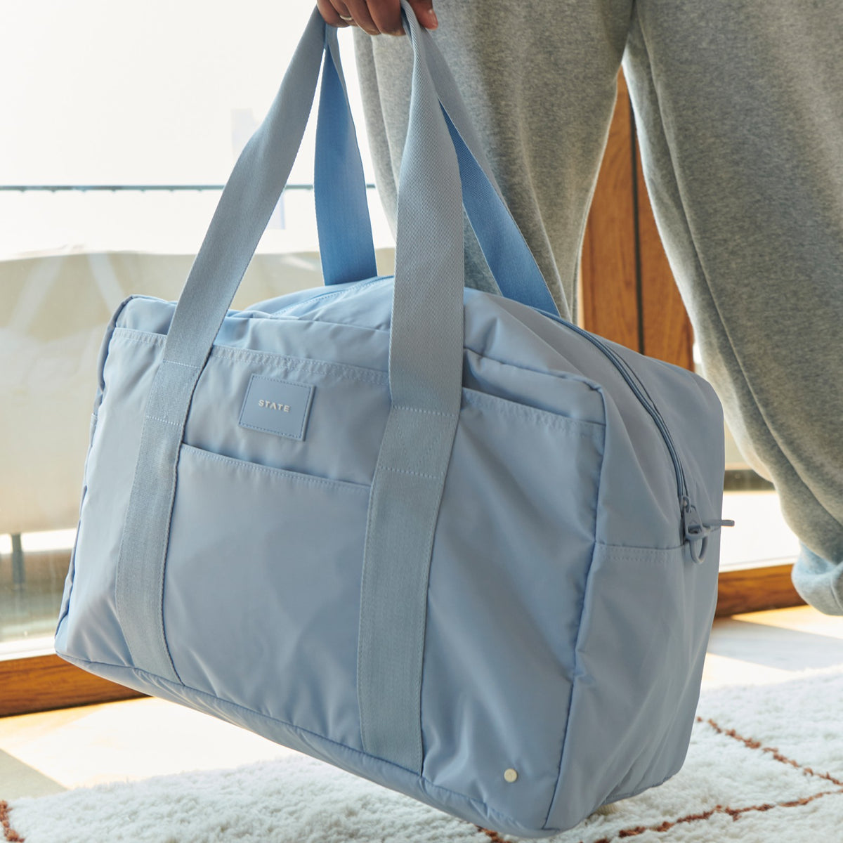 Wellington Weekender Nylon Ice Blue | State Bags Hot Sale