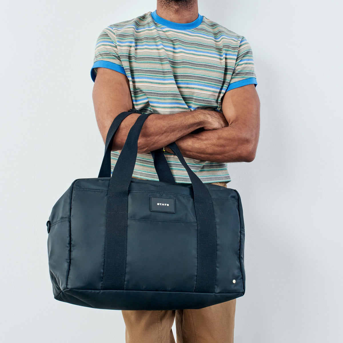 Wellington Weekender Medium Nylon Black | State Bags Great Value