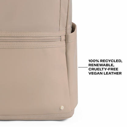 Evans Double Pocket Backpack Recycled Nylon Sand | State Bags Everyday