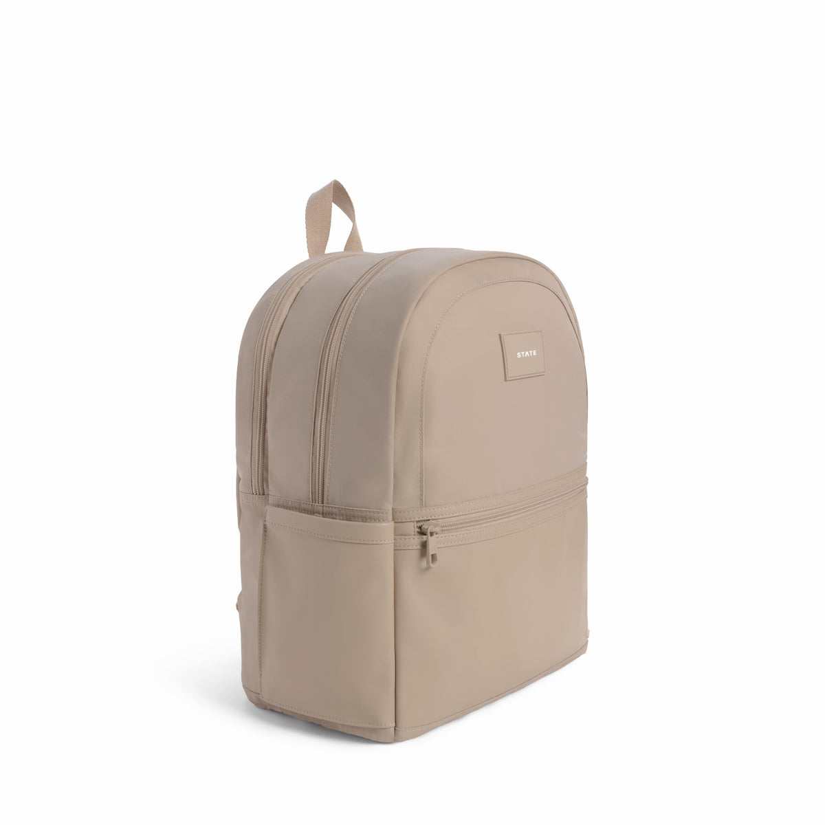 Evans Double Pocket Backpack Recycled Nylon Sand | State Bags Everyday