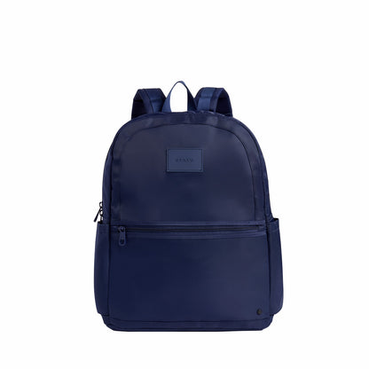 Evans Double Pocket Backpack Nylon Navy | State Bags Recommended