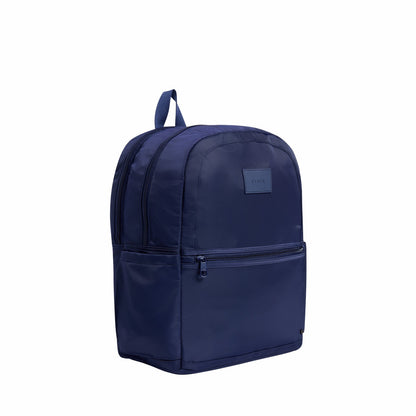 Evans Double Pocket Backpack Nylon Navy | State Bags Recommended