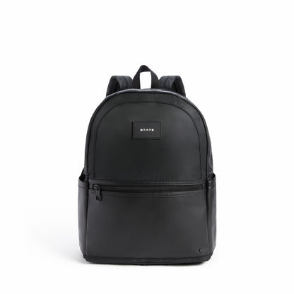 Evans Double Pocket Backpack Recycled Nylon Black | State Bags Best Price