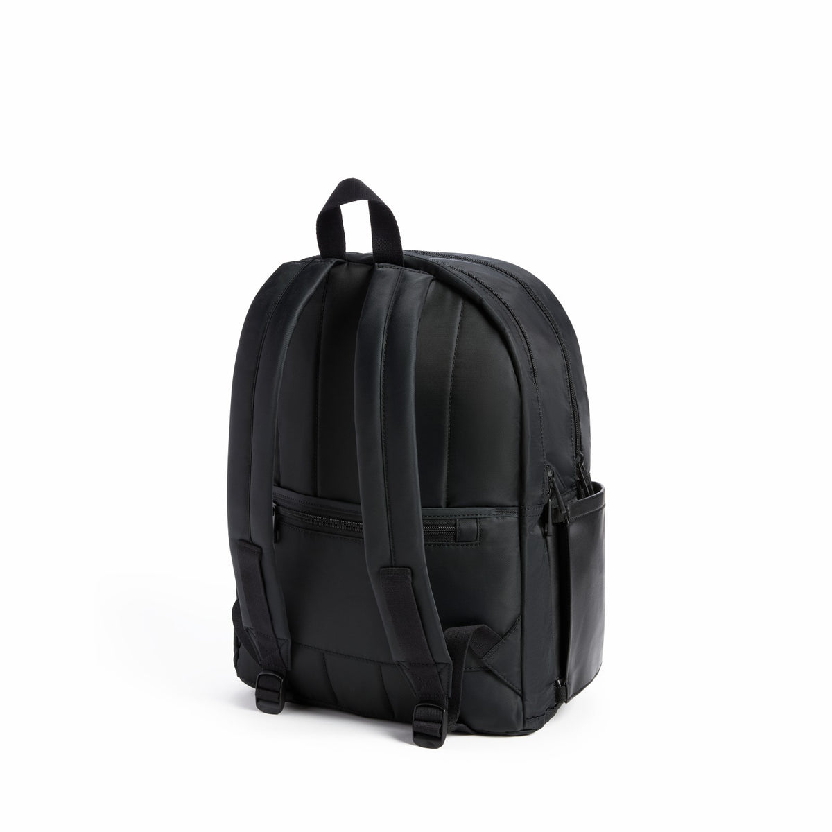Evans Double Pocket Backpack Recycled Nylon Black | State Bags Best Price