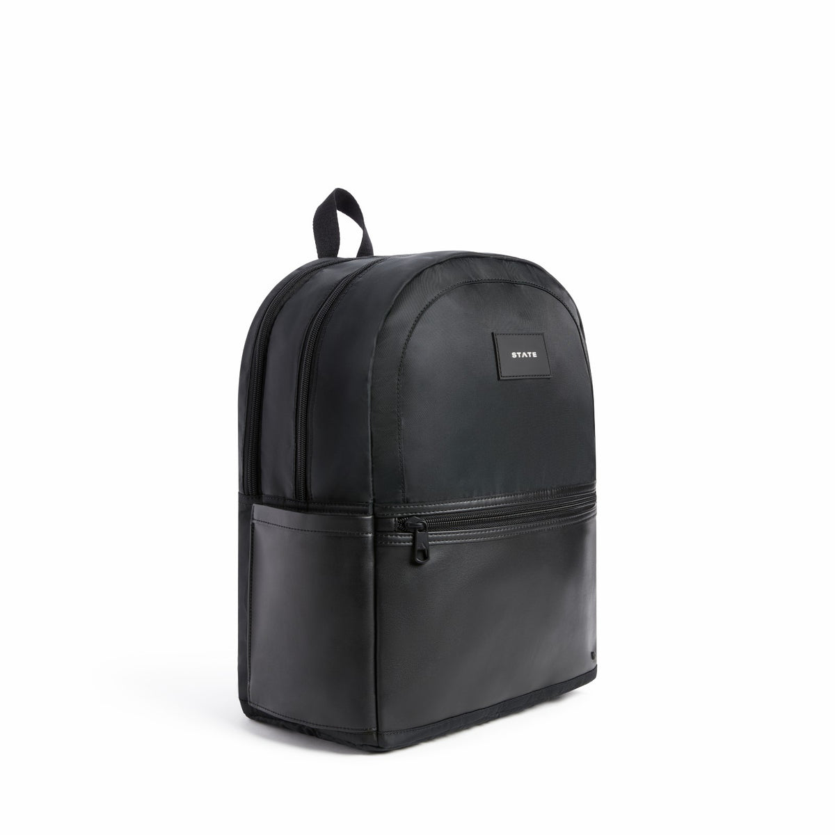 Evans Double Pocket Backpack Recycled Nylon Black | State Bags Best Price