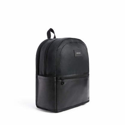 Evans Double Pocket Backpack Recycled Nylon Black | State Bags Best Price