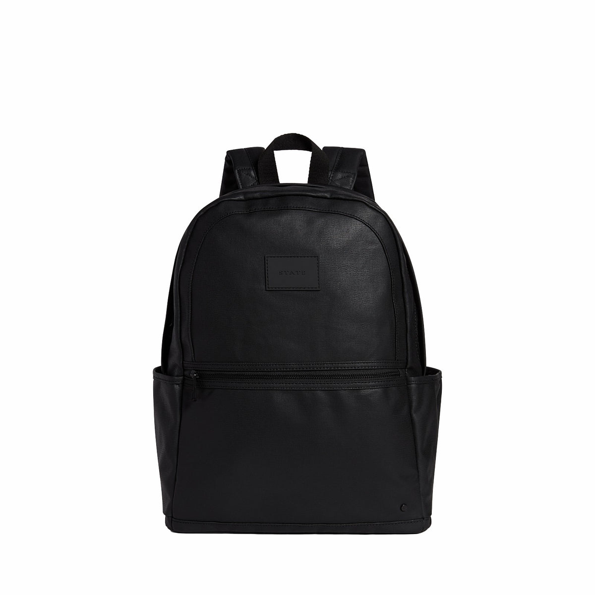 Kane Double Pocket Large Backpack Coated Canvas Black | State Bags Best Seller