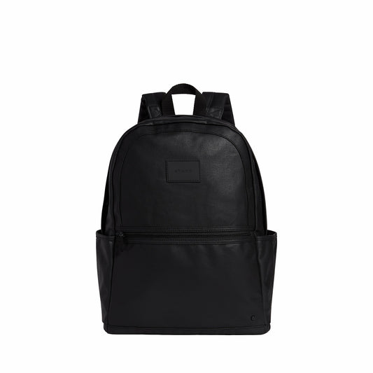 Kane Double Pocket Large Backpack Coated Canvas Black | State Bags Best Seller