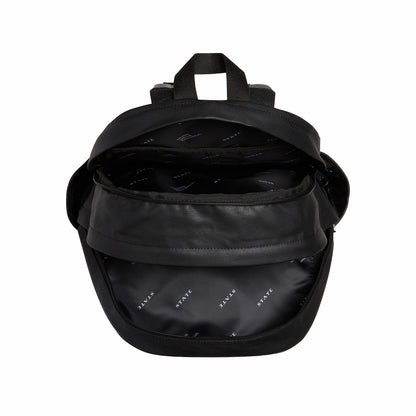 Kane Double Pocket Large Backpack Coated Canvas Black | State Bags Best Seller