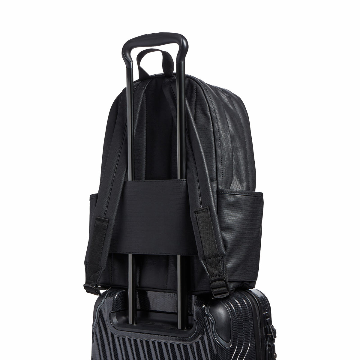 Kane Double Pocket Large Backpack Coated Canvas Black | State Bags Best Seller