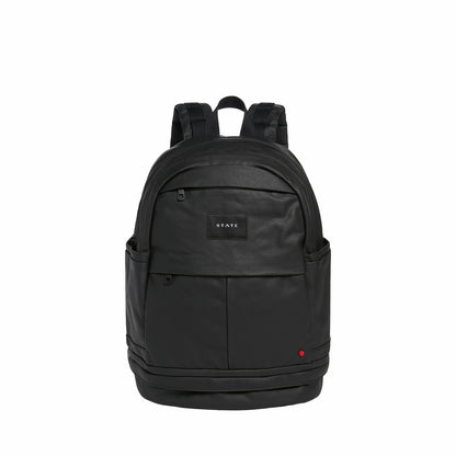 Lenox with Shoe Pocket Backpack Coated Canvas Black | State Bags Smart Buy