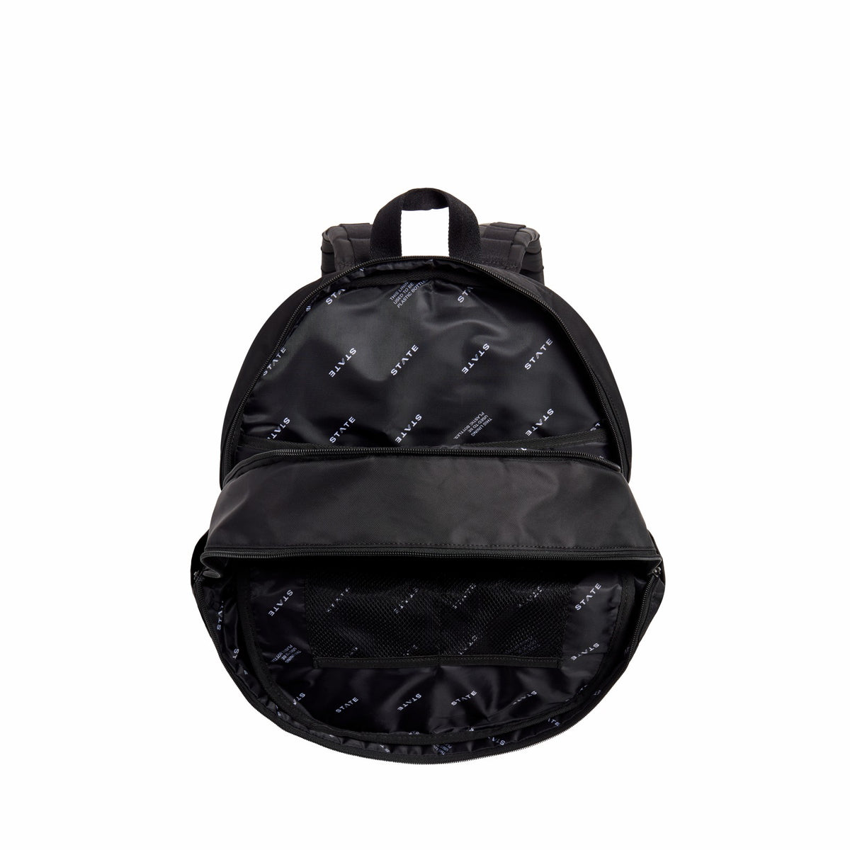 Evans Double Pocket Large Backpack Nylon Black | State Bags Best Seller