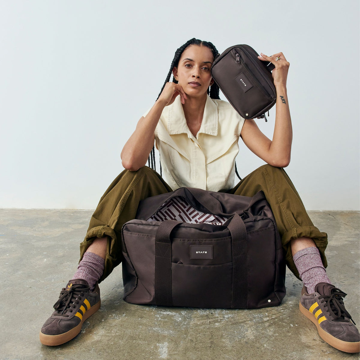 Hart Dopp Kit Nylon Brown | State Bags Sale