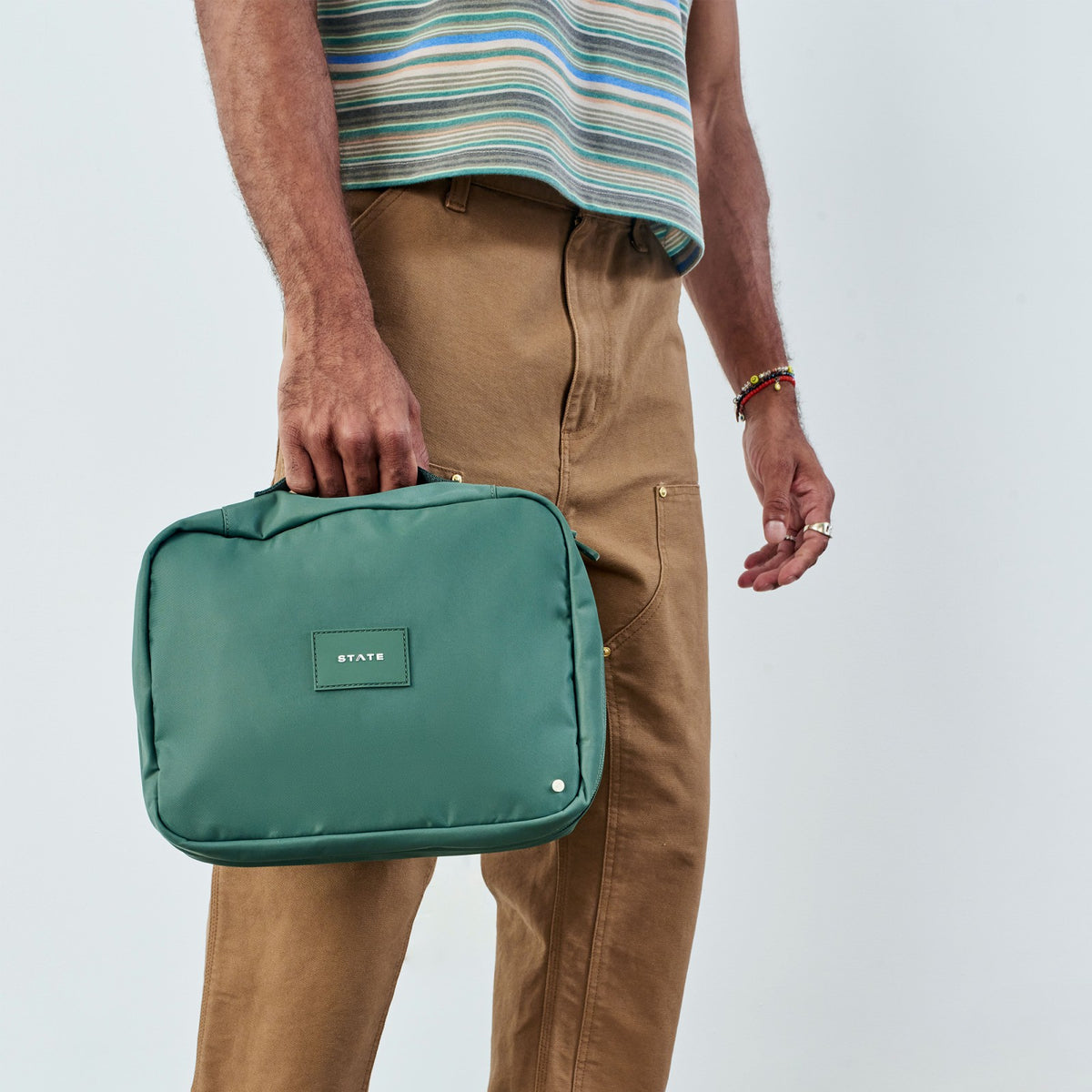 Bensen Toiletry Kit Nylon Olive | State Bags Best Seller