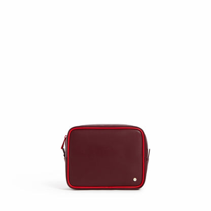 Travel Pouch Set of Two Vegan Leather Burgundy | State Bags Discount
