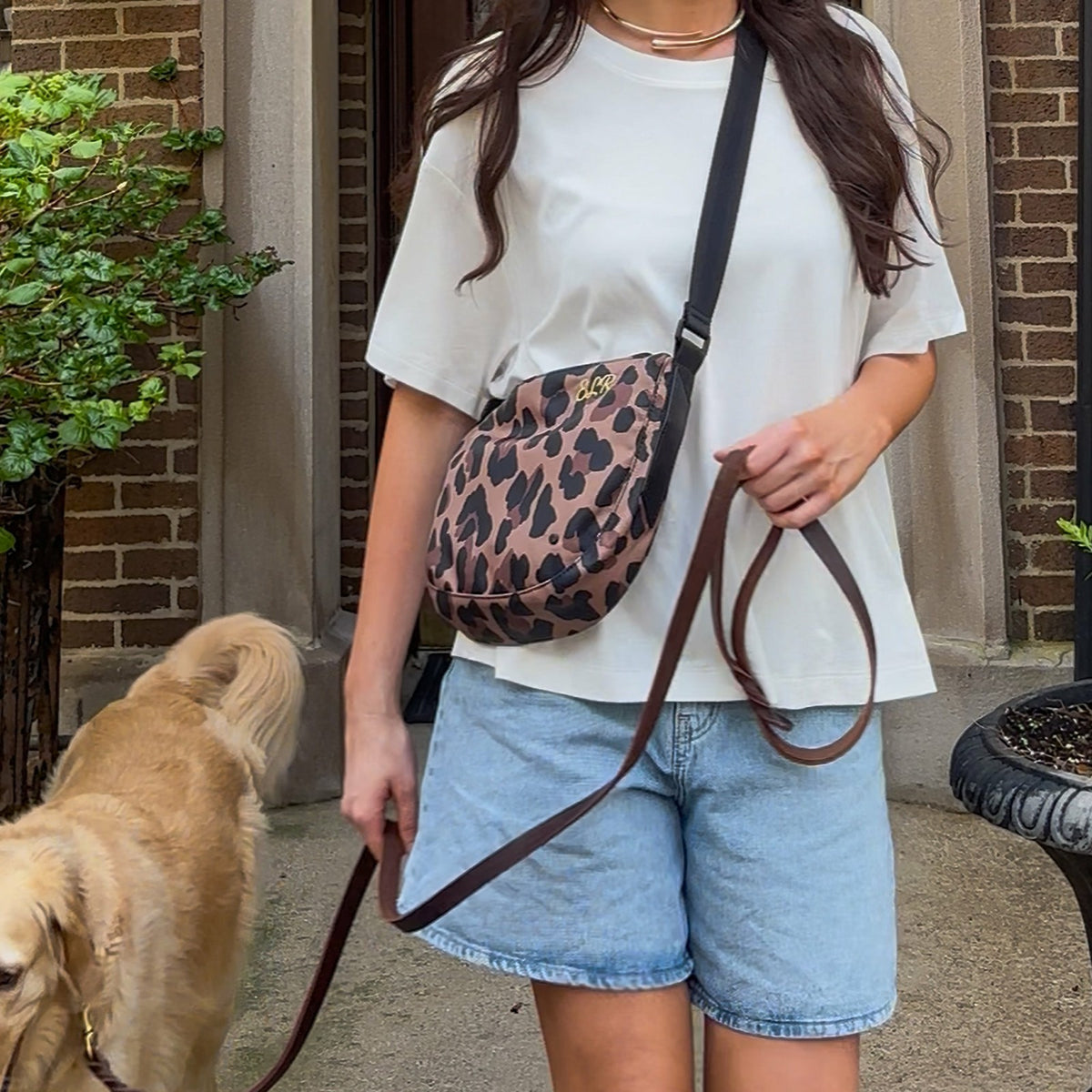 Luna Mini Crossbody Recycled Nylon Leopard | State Bags Best Seller