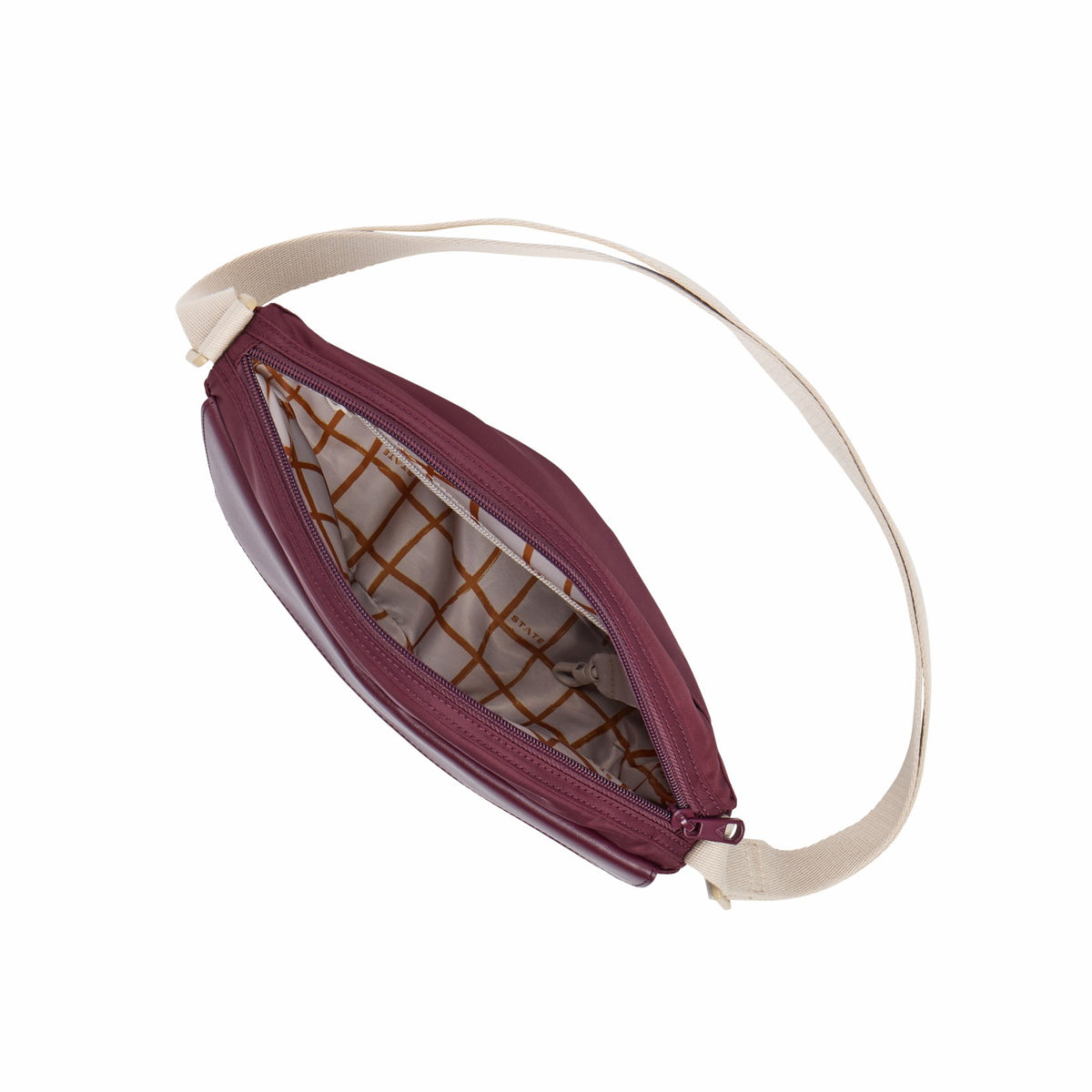 Willow Crossbody Recycled Nylon Burgundy | State Bags Popular
