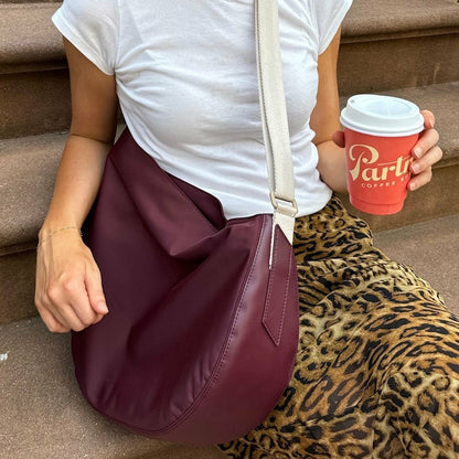 Luna Crossbody Recycled Nylon Burgundy | State Bags Premium