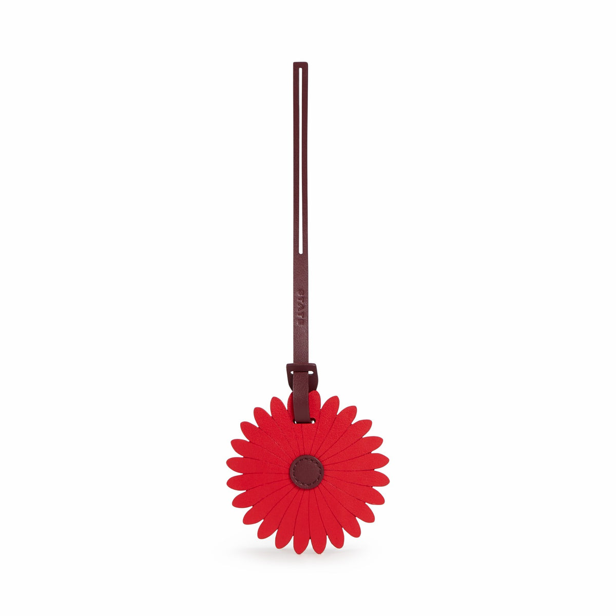 Flower Luggage Tag Vegan Leather Burgundy | State Bags Featured