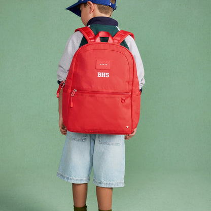 Kane Kids Backpack Recycled Polycanvas Red | State Bags Signature