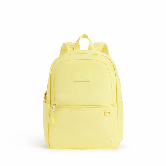 Kane Kids Travel Backpack Recycled Polyester Canvas Solids Butter Yellow | State Bags Exclusive