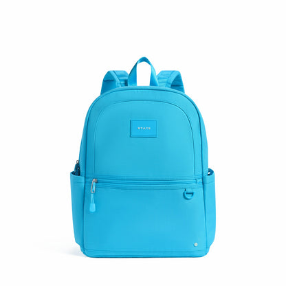 Kane Kids Double Pocket Recycled Polyester Canvas Bright Blue | State Bags Quality