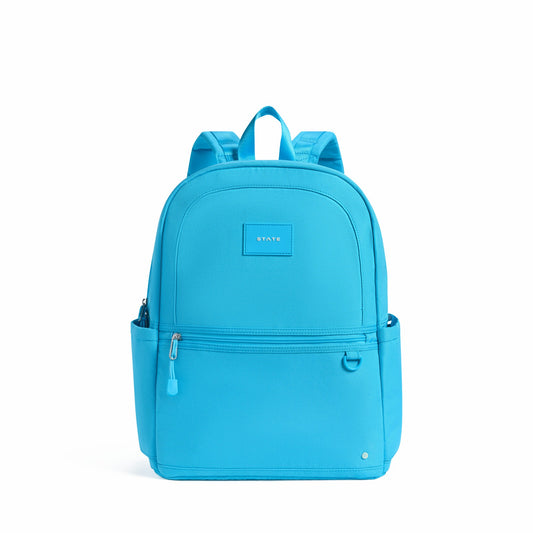 Kane Kids Double Pocket Recycled Polyester Canvas Bright Blue | State Bags Quality