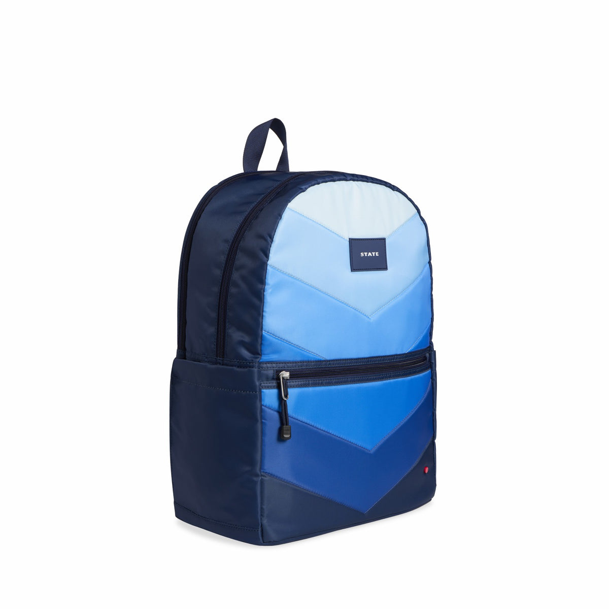 Kane Kids Large Backpack Nylon Chevron Puffer Blue | State Bags Latest