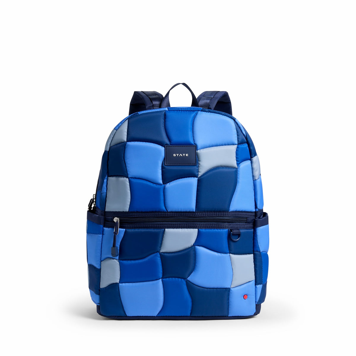 Kane Kids Large Backpack Nylon Puffer Blue Puffer Check | State Bags Trusted