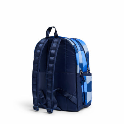 Kane Kids Large Backpack Nylon Puffer Blue Puffer Check | State Bags Trusted